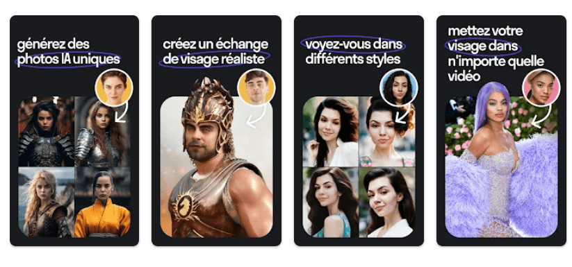 Reface : application face swap photo et face swap video