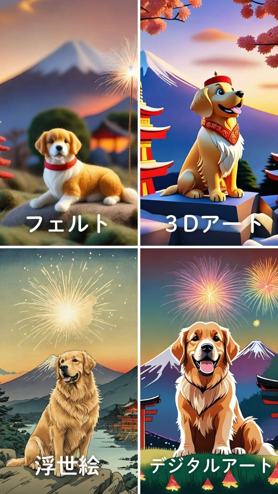 生成されたペット年賀状