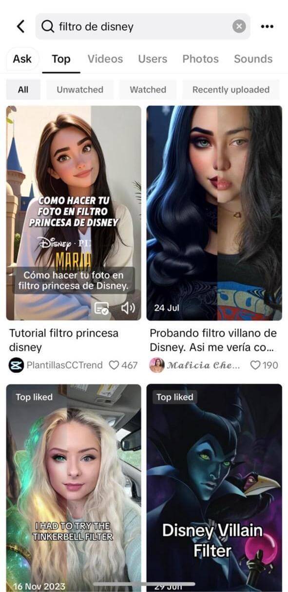 filtro disney