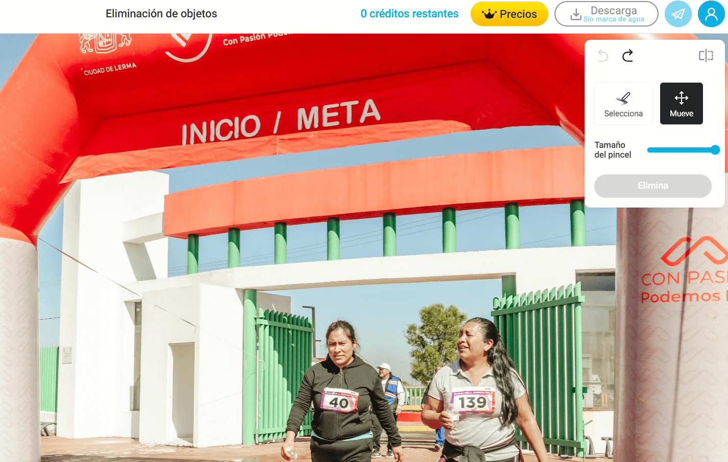 subir la foto para quitarle las letras