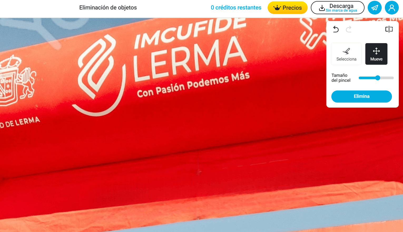 La IA eliminara el texto de forma precisa