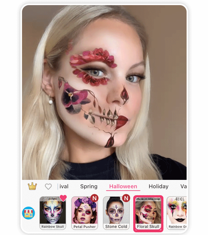 Prova Trucco Halloween 2024: Trucco Teschio a Fiori