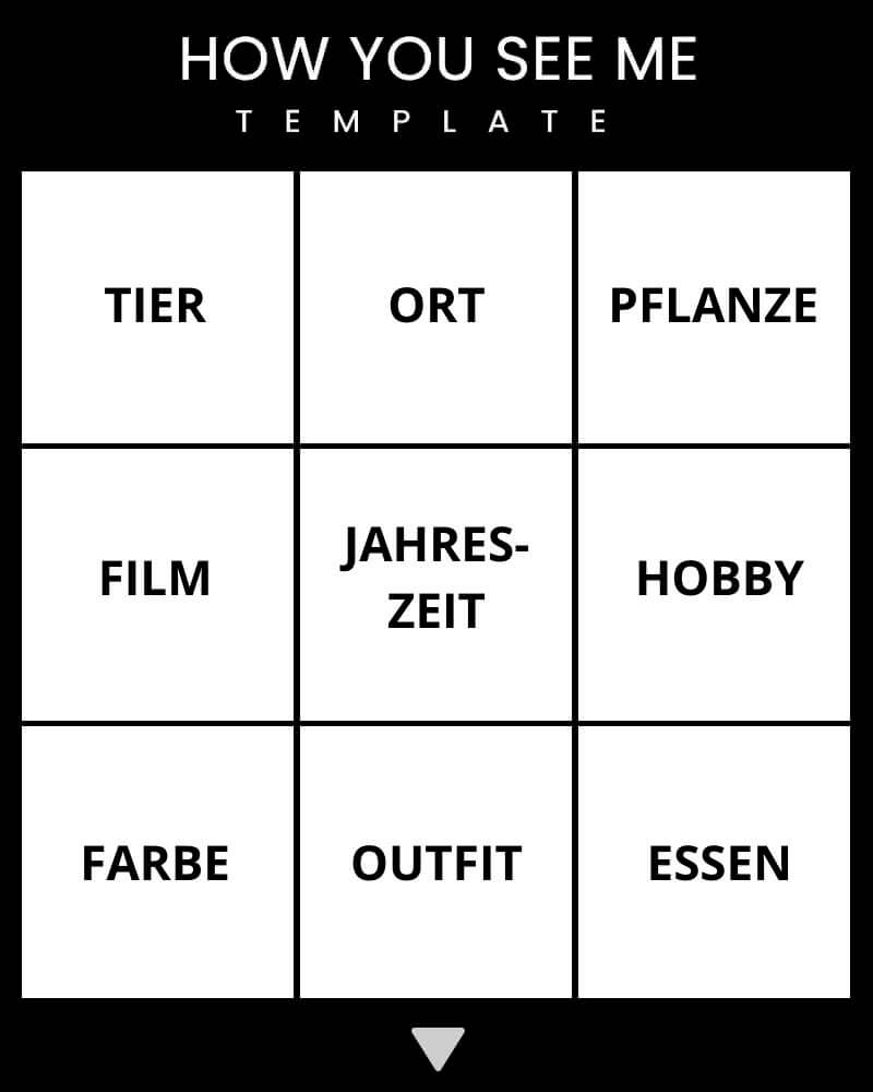 Die How You See Me-Vorlage für die TikTok-Challenge.