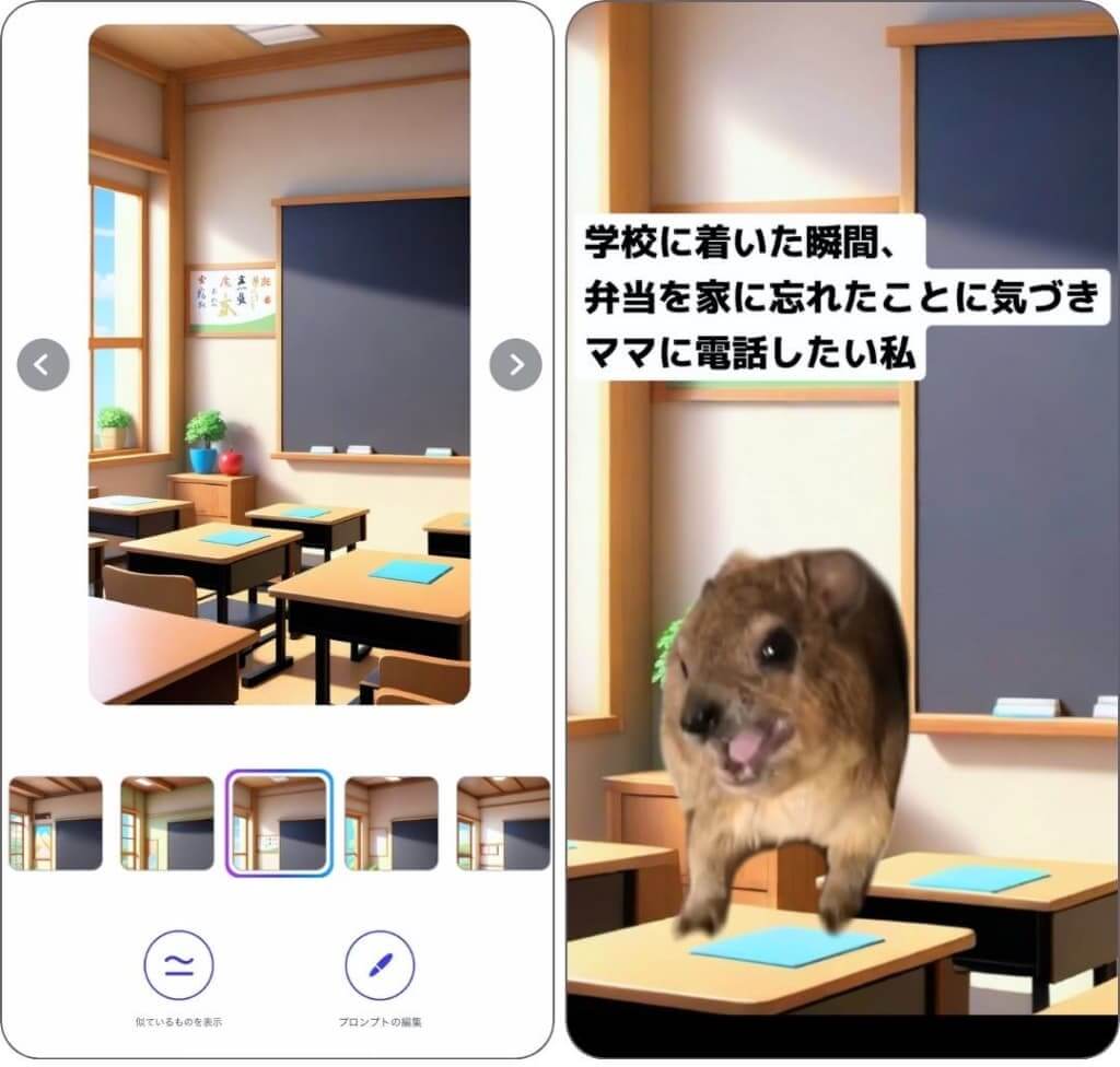 ママ界隈の背景を作成