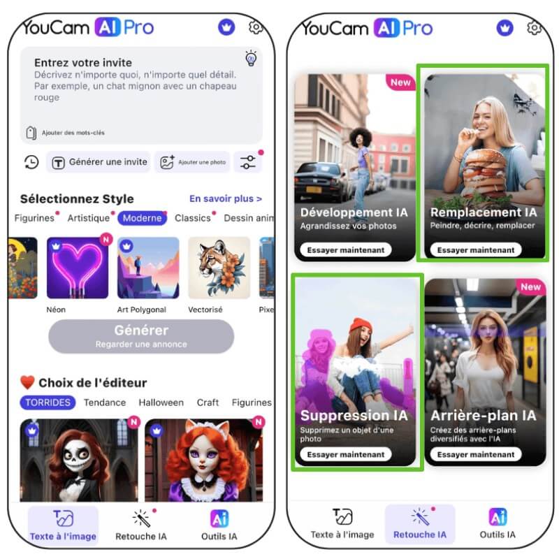 Meilleure application pour supprimer objet photo et remplacer objet sur photo