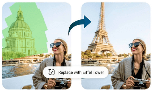 Supprimer objet photo et remplacer par un autre objet