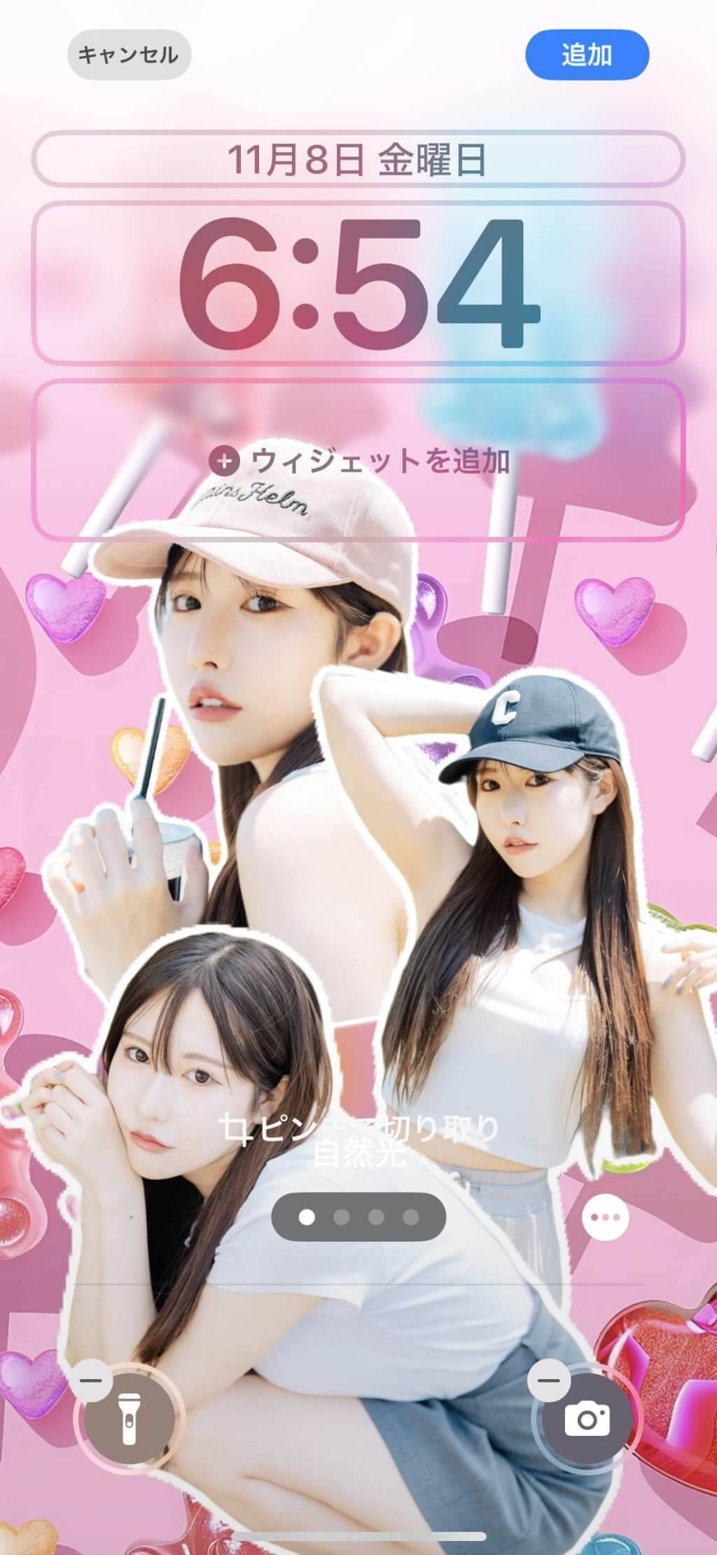 iPhoneのロック画面に設定