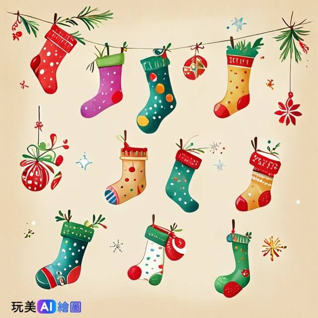 聖誕襪圖案