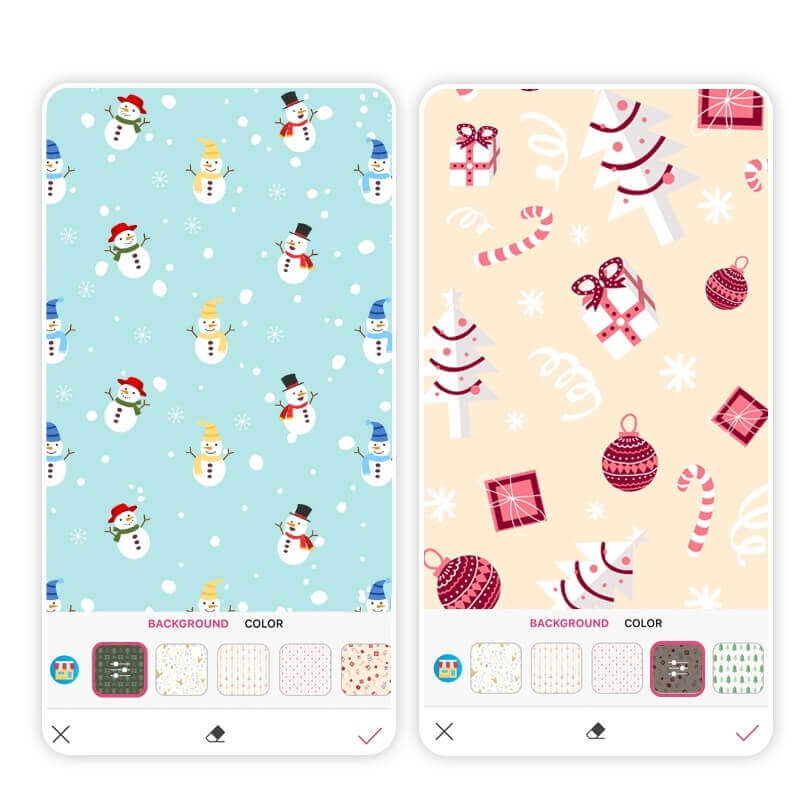 Ajoutez de jolis arrière-plans de Noël à vos photos avec la meilleure application d'arrière-plans de Noël.