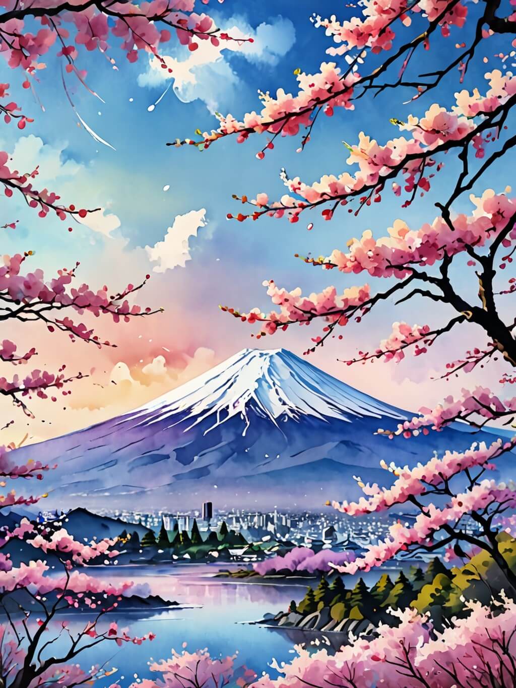 富士山イラスト