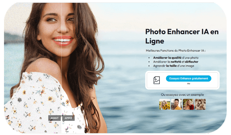Déflouter une image en ligne via IA