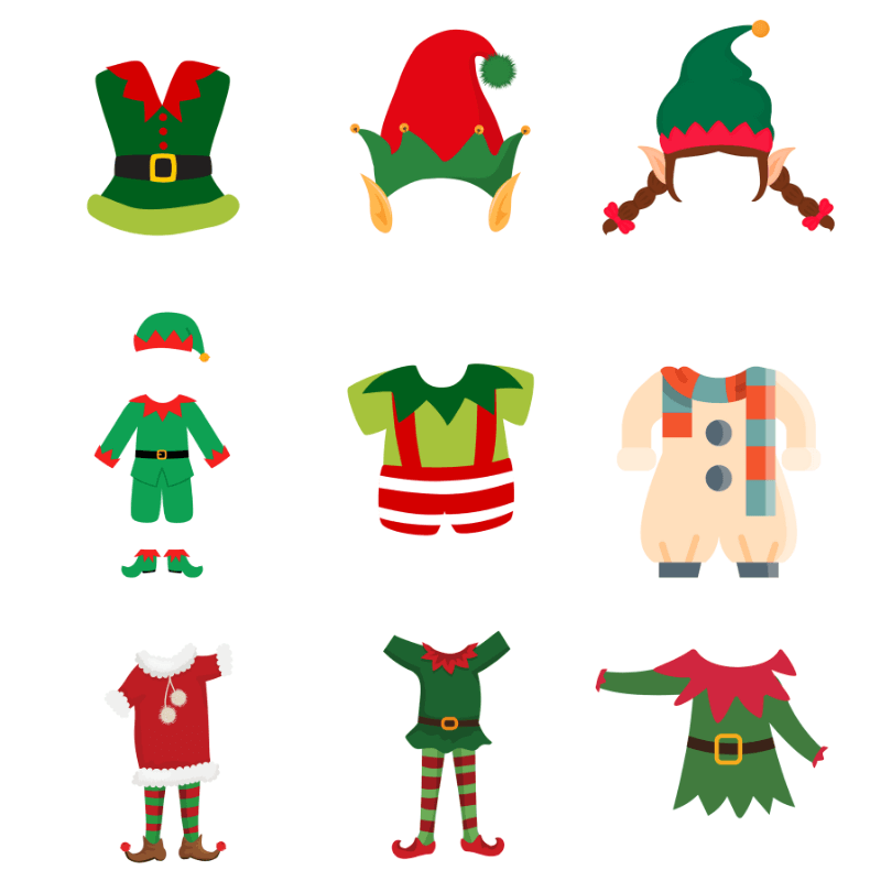 Plantillas navideñas para poner caras