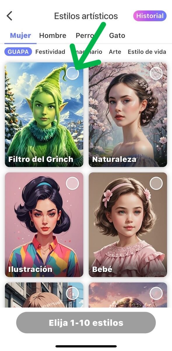 Convertir foto en Grinch 
