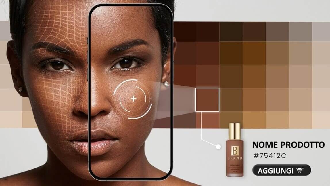 Rilevazione Tonalità della Pelle AI per Corrispondenza Colori Fondotinta