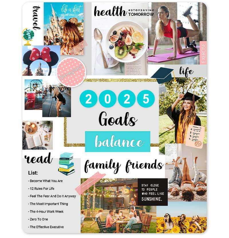 Créer son vision board 2025 : tableau de visualisation