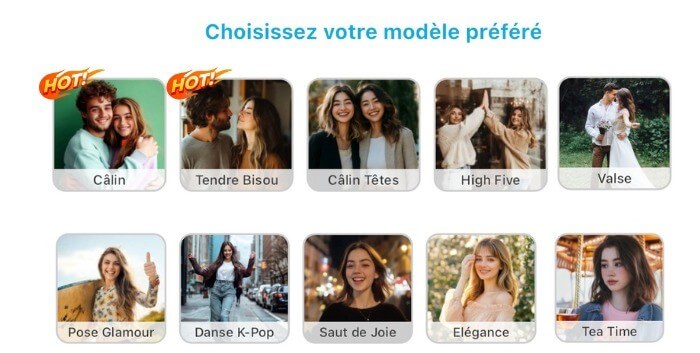 Choisissez ce que vous voulez : AI Kiss ou AI Hug /  faire s’embrasser des personnes sur photo et vidéo 