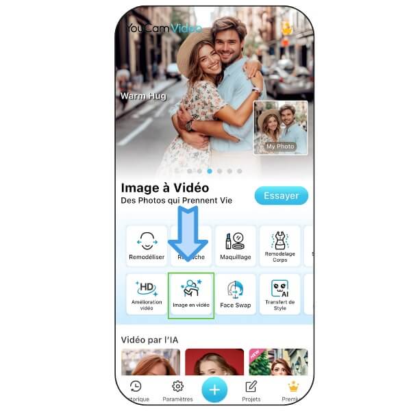 Image à vidéo : AI Kiss pour Bisous IA :  faire s’embrasser des personnes sur photo et vidéo 