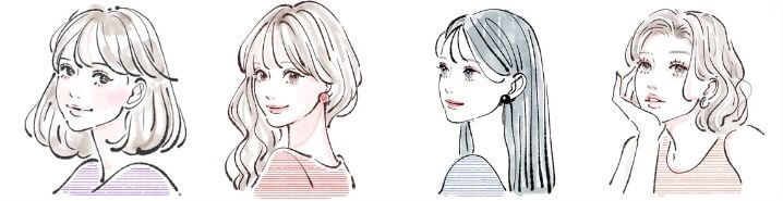 面長老け顔さんに似合う髪型