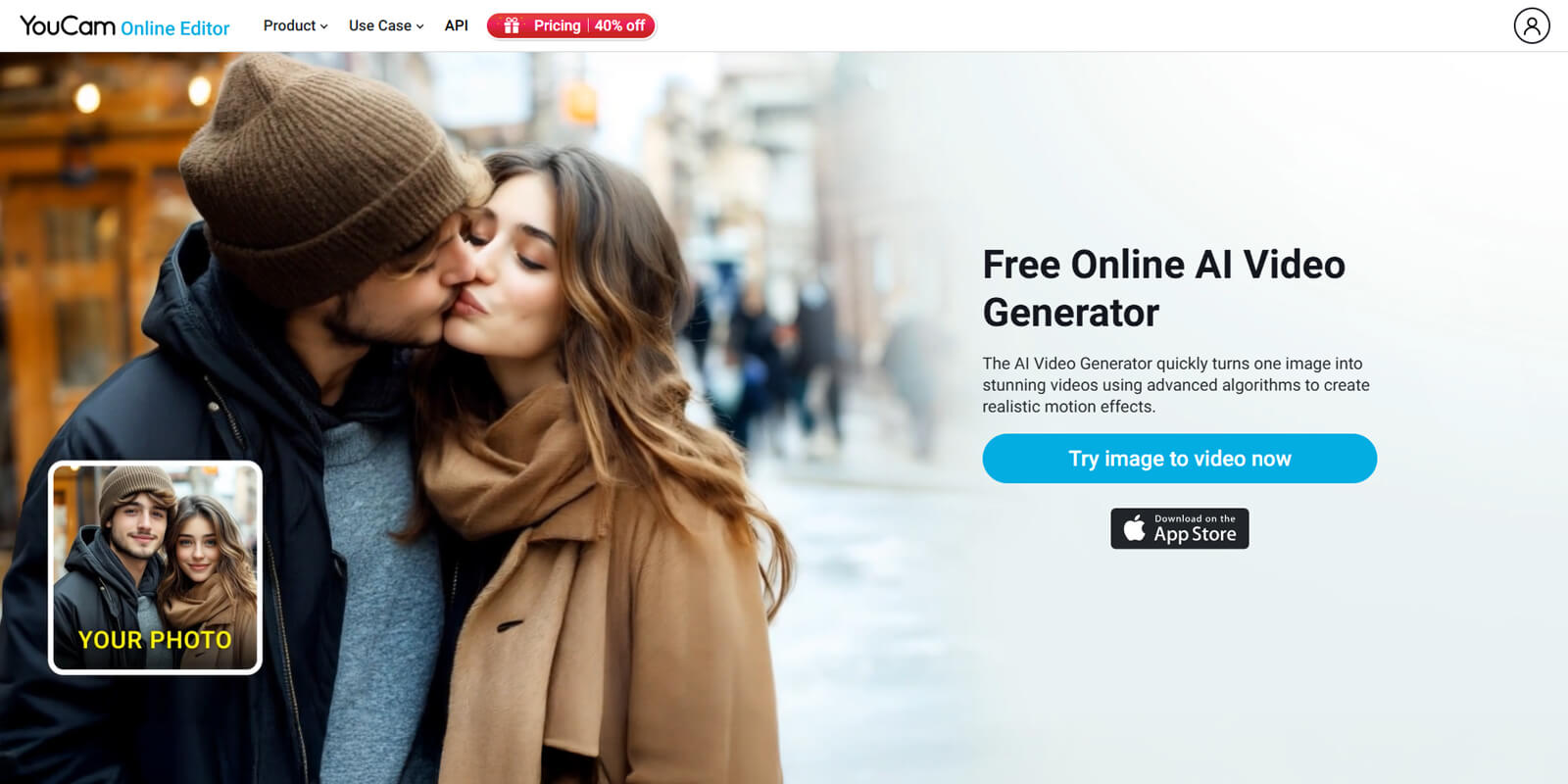 Interface do Gerador de Vídeo IA Online