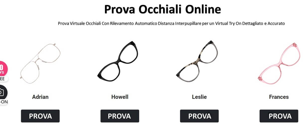 Prova Occhiali Online