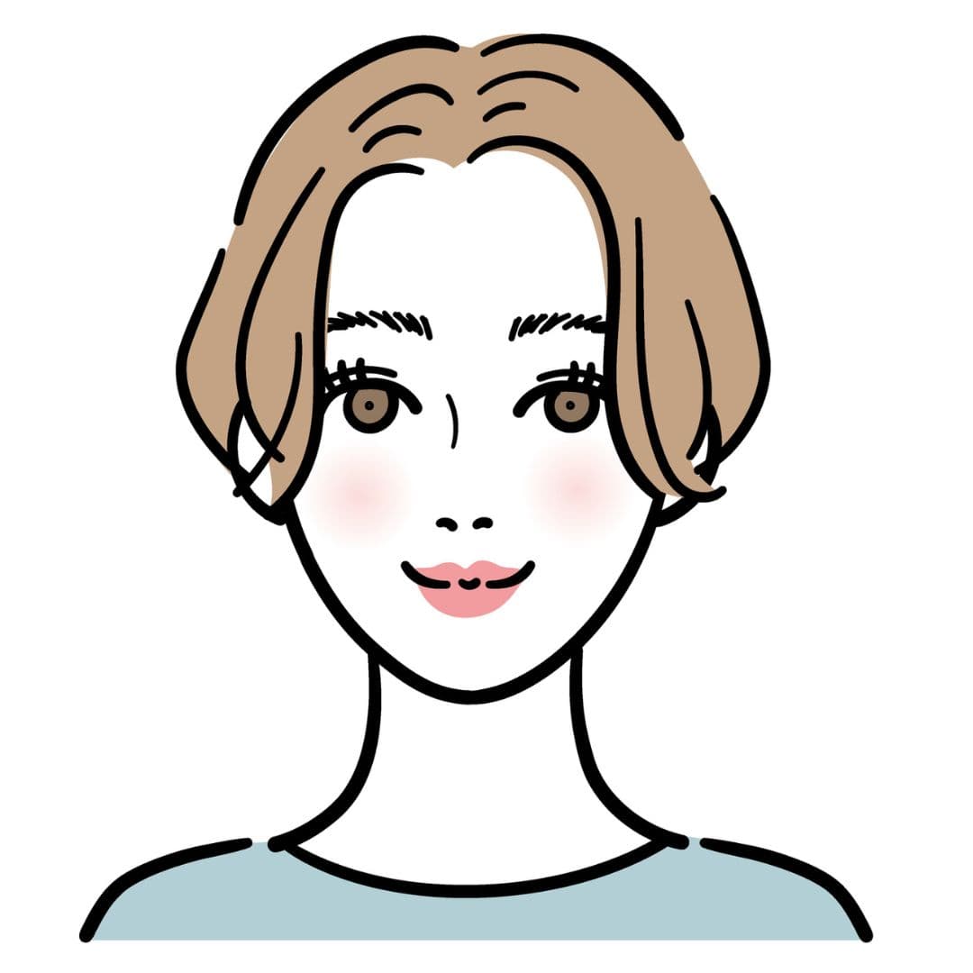 ショートヘアの人