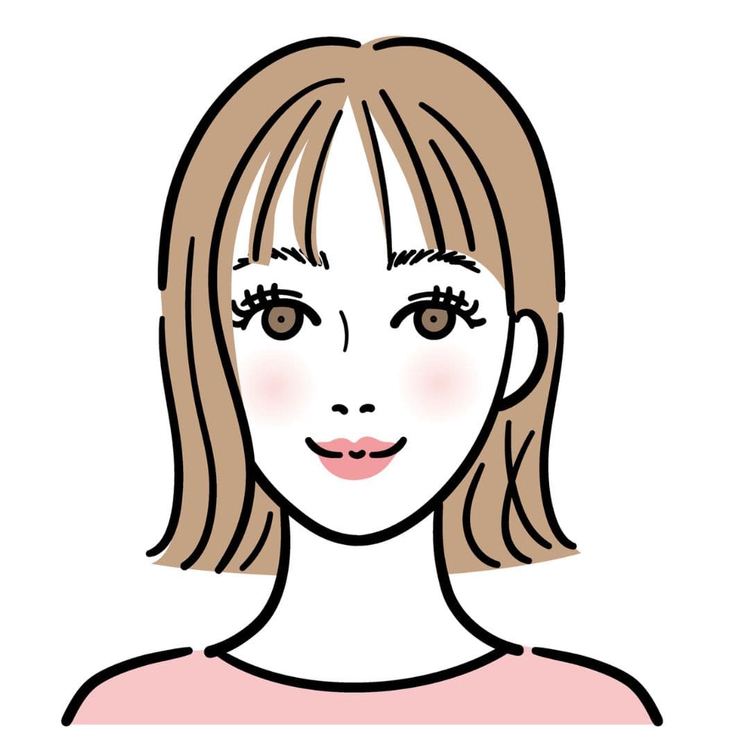 ミディアムヘアの人