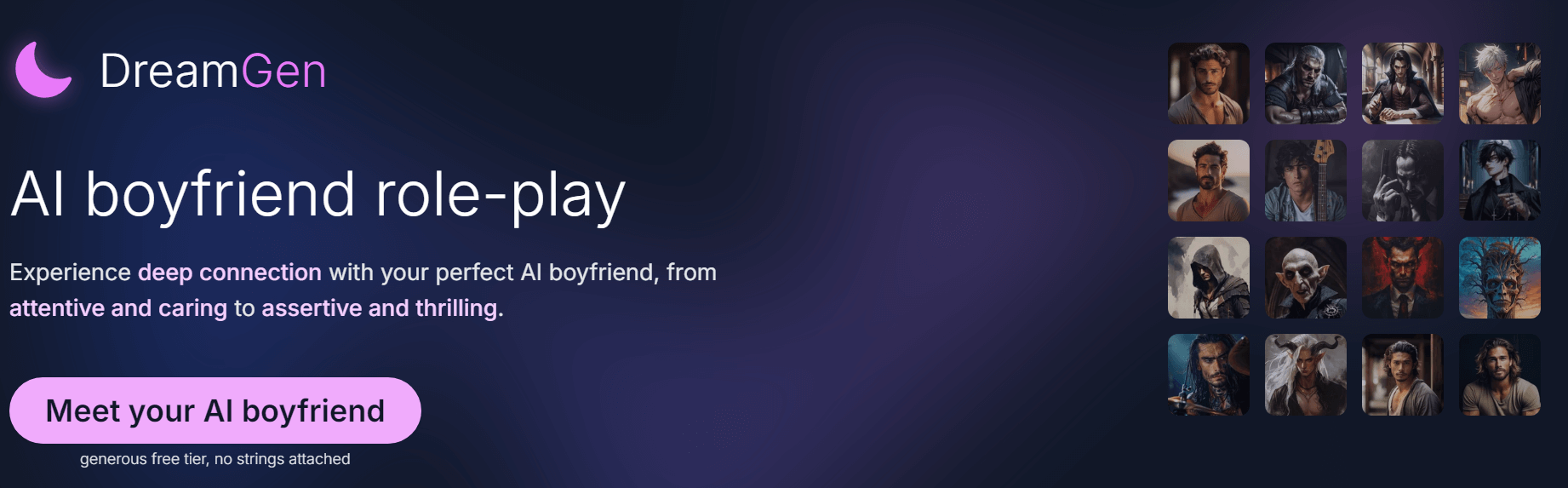 AI boyfriend : DreamGen