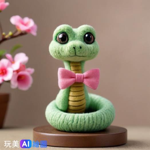 蛇年迎春早安圖