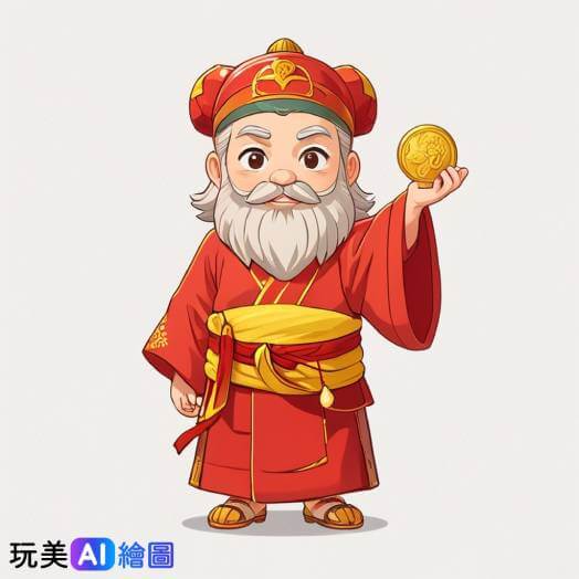初四迎財神早安圖