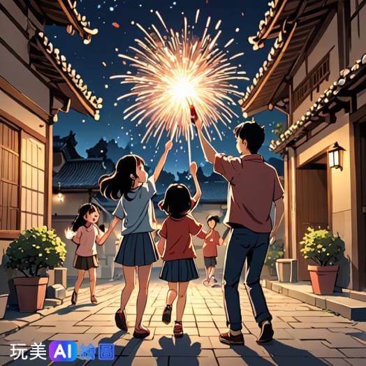 炮聲新年到新年快樂圖