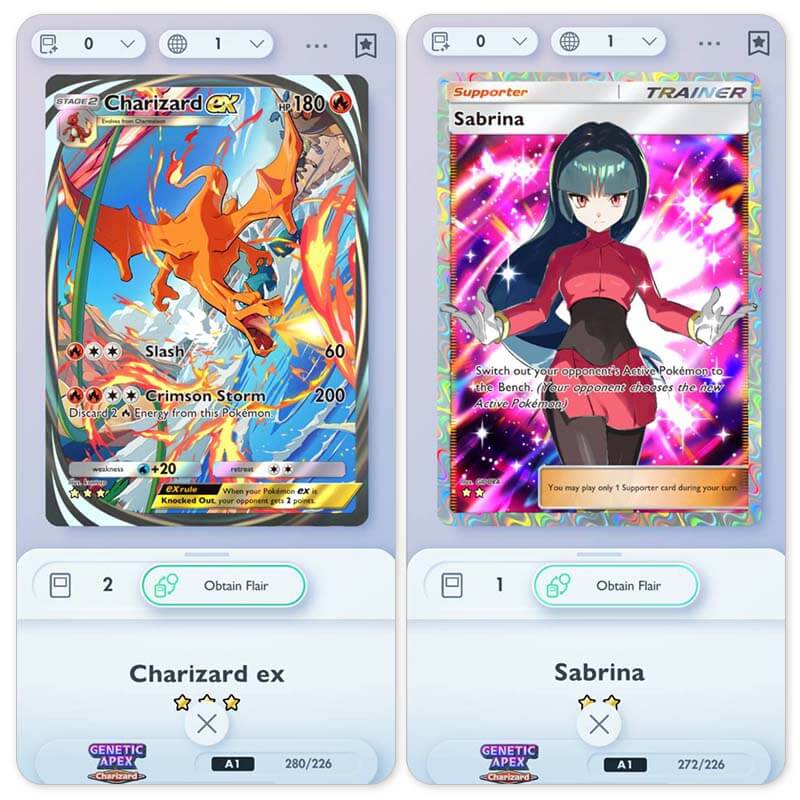 Les joueurs peuvent obtenir des cartes rares dans Pokémon TCG Pocket en ouvrant des packs.