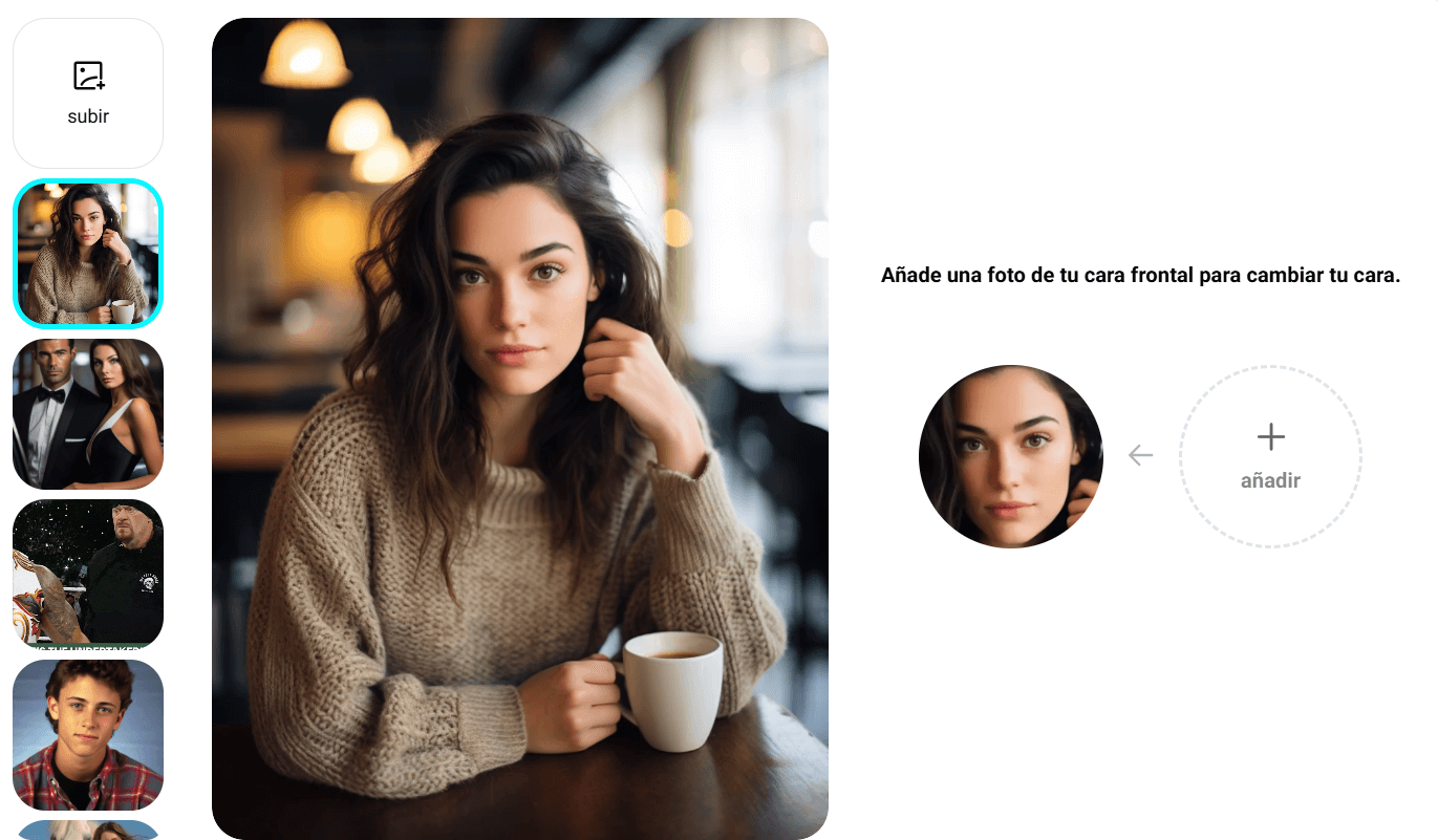 cambiar caras en videos online con IA