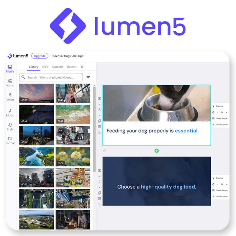 Lumen5: AI Video Generator for Marketing Content