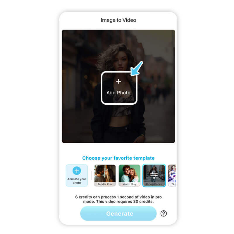 Verschiedene Videovorlage-Optionen in YouCam Video