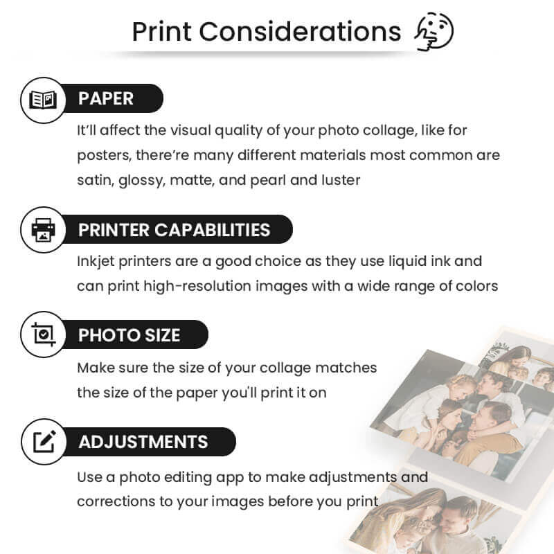 Choses à considérer lors de la création d'un collage photo à imprimer