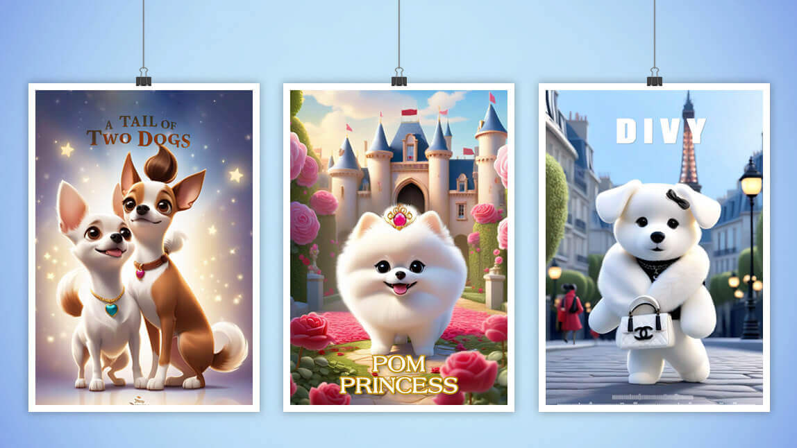 Salva e Condividi i Tuoi Poster Stile Disney Pixar