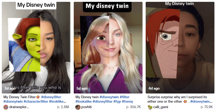 Disney twin tiktok trend