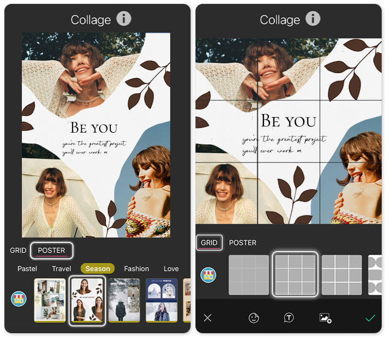 Essayez la meilleure application pour créer une grille Instagram YouCam Perfect