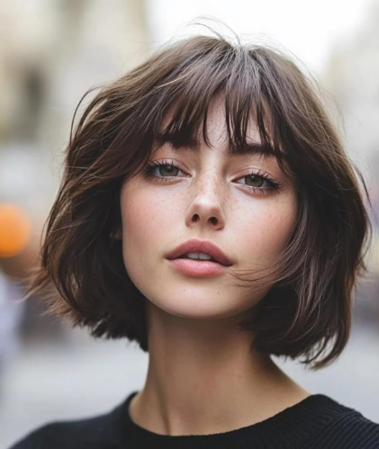 Coiffure cheveux épais femme : carré court dégradé