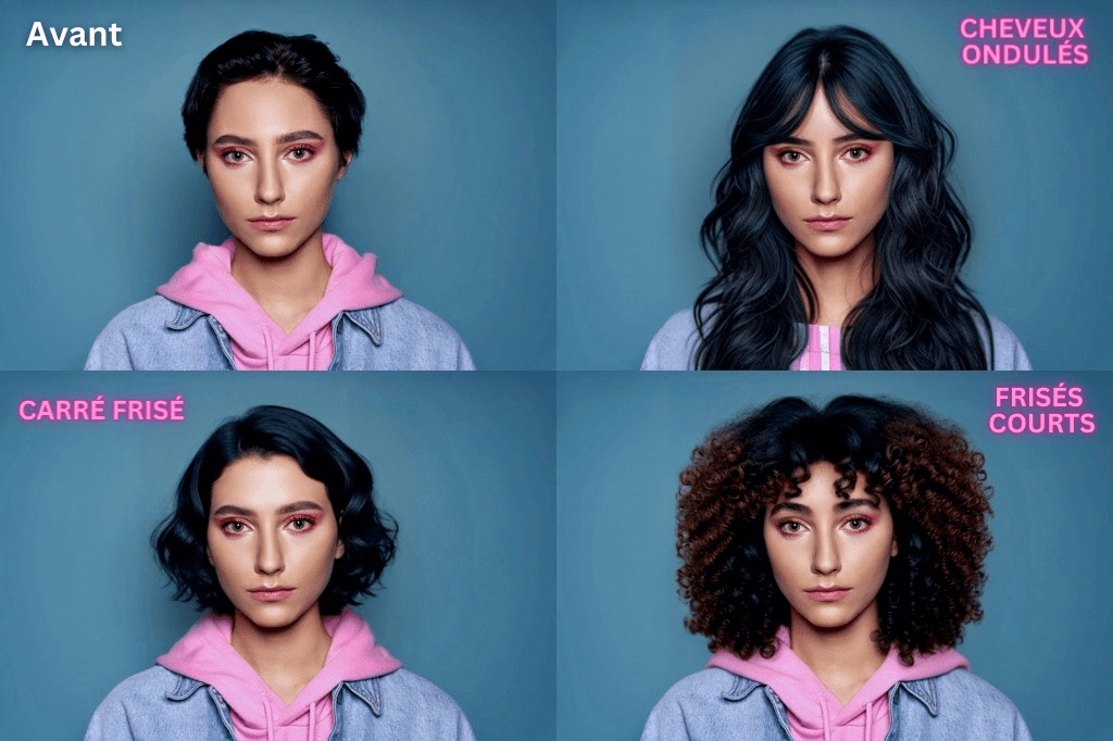 Essayer coiffure femme cheveux épais