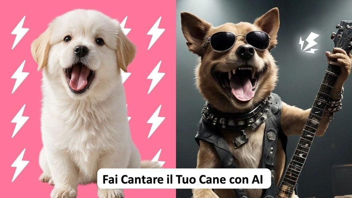 Step-by-step guide on how to make a dog sing using AI.