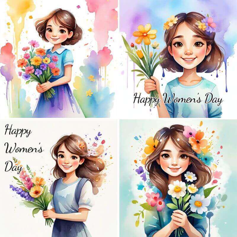 Images Heureuses pour la Journée Internationale des Femmes
