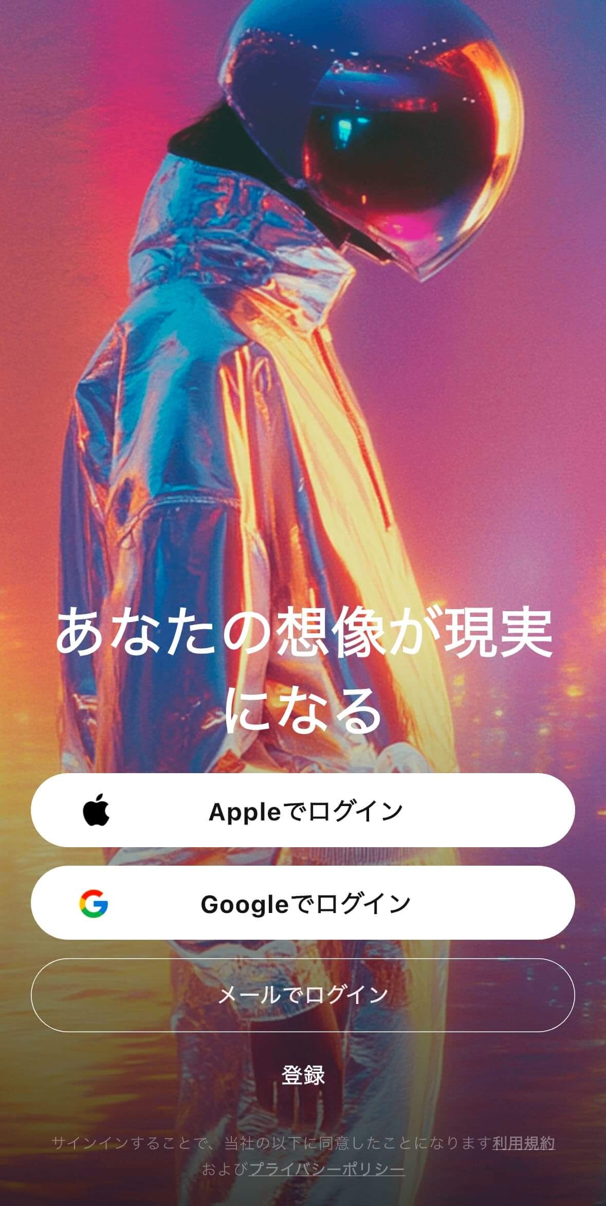 PixVerseのログイン画面