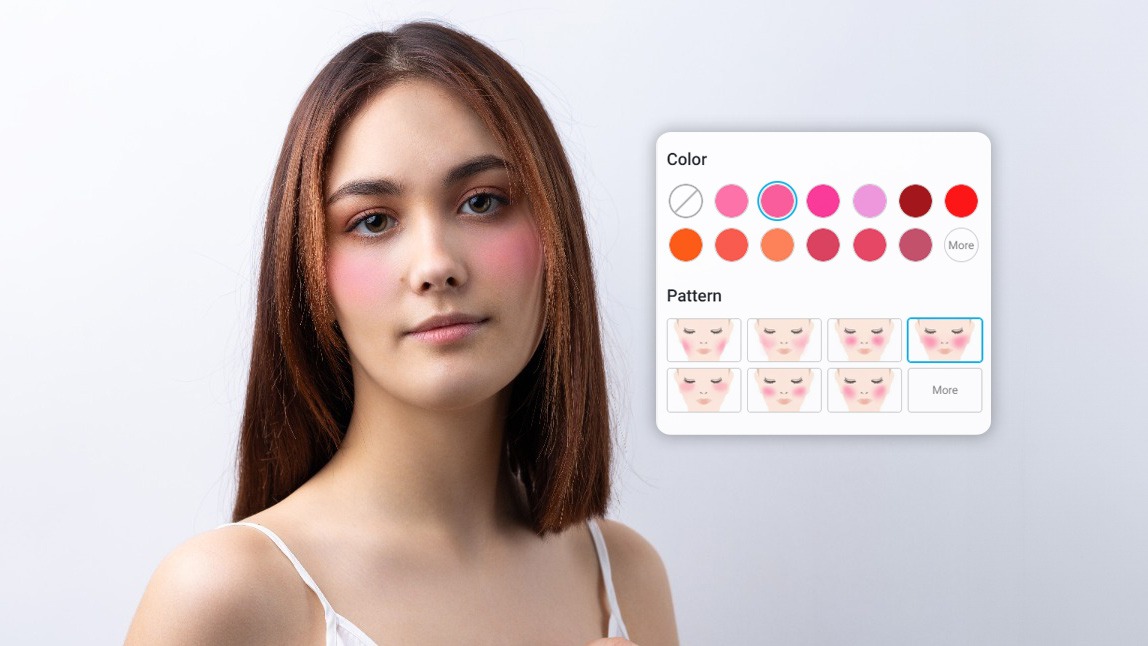 add blush filters to your photos with the best online ai makeup editor