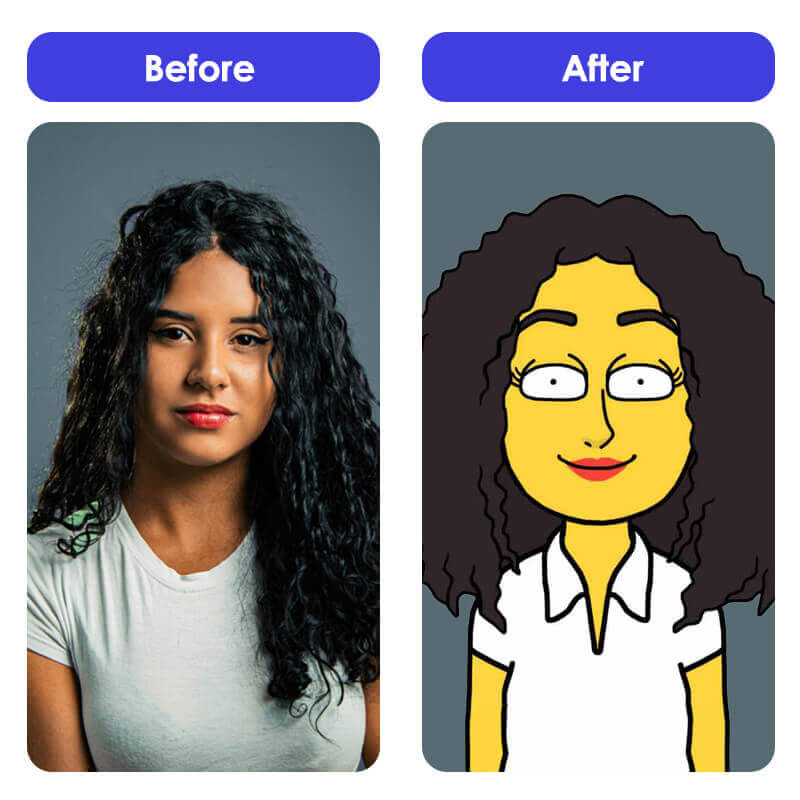 AI-Simpsons-Filter: Vorher und Nachher