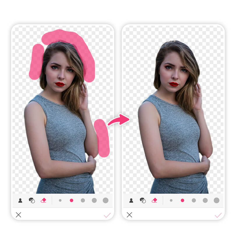 editar foto con fondo transparente YouCam Perfect
