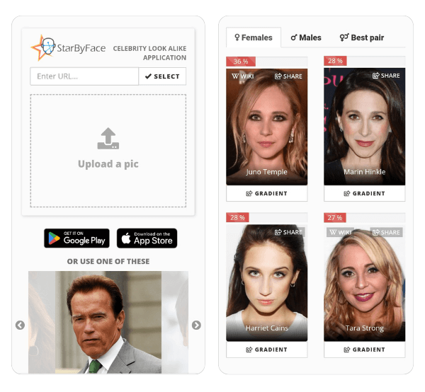 Utilisez la meilleure application de sosie de célébrité pour découvrir à qui vous ressemblez.