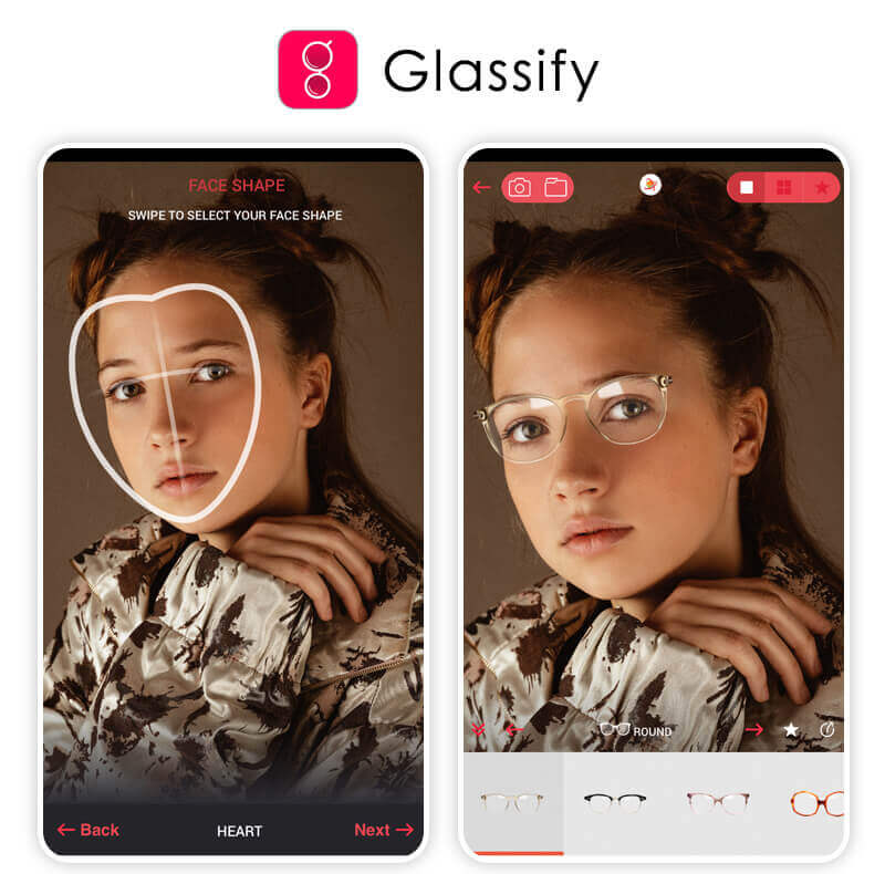 Glassify: App simulador de óculos com detecção facial