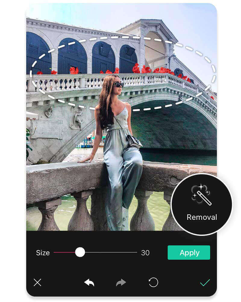 Sélectionnez pour effacer une personne sur une photo