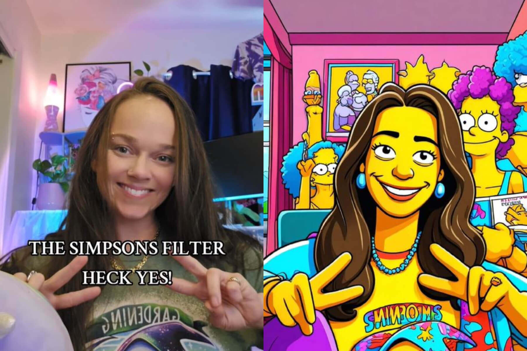 AI-Simpsons-Filter-Trend auf TikTok